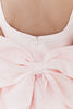 Girls bow back perfect in pink mini dress