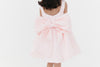 Girls bow back perfect in pink mini dress