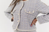 The LUX Powder Blue Tweed Two-Piece Set